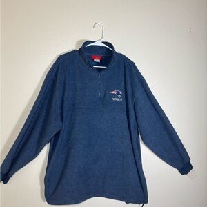 NFL Patriots Navy Zip-Up Sweater vintage